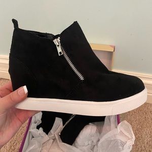Black Suede Kids Booties